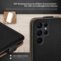 moex Flip Case für Samsung Galaxy S22 Ultra – PU Lederhülle mit 360 Grad Schutz, klappbar