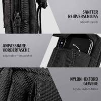 ONEFLOW Survival Case für Samsung Galaxy S4 active – Handy Gürteltasche aus Oxford Nylon mit Karabiner