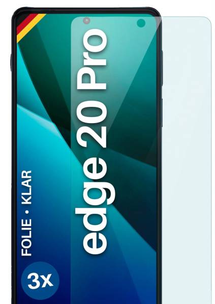 moex FlexProtect Klar für Motorola Edge 20 Pro – Schutzfolie für unsichtbaren Displayschutz, Ultra klar