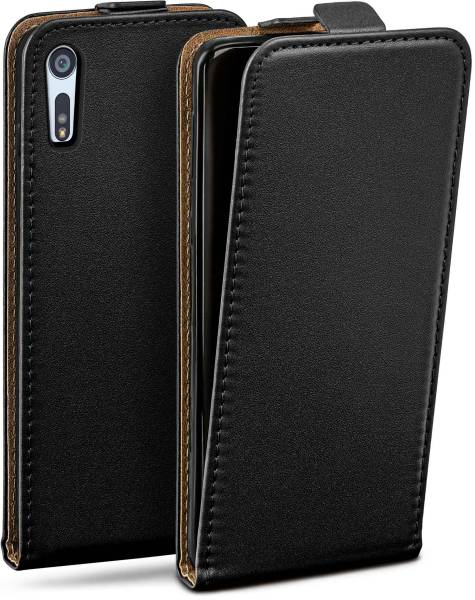 moex Flip Case für Sony Xperia XZ – PU Lederhülle mit 360 Grad Schutz, klappbar