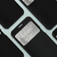 moex Focus Case für Samsung Galaxy S6 Edge – Klapphülle mit Sichtfenster – Handytasche mit Rundumschutz