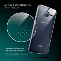 moex Aero Case für Samsung Galaxy J3 (2016) – Durchsichtige Hülle aus Silikon, Ultra Slim Handyhülle