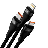 Baseus Flash Series II – Multifunktionales USB-Kabel, USB-C/Lightning/Micro-USB, 1,2 Meter