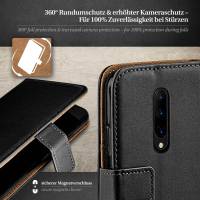 moex Book Case für OnePlus 8 – Klapphülle aus PU Leder mit Kartenfach, Komplett Schutz