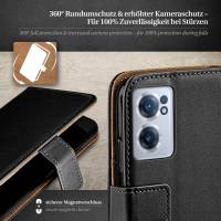 moex Book Case für OnePlus Nord CE 2 5G – Klapphülle aus PU Leder mit Kartenfach, Komplett Schutz