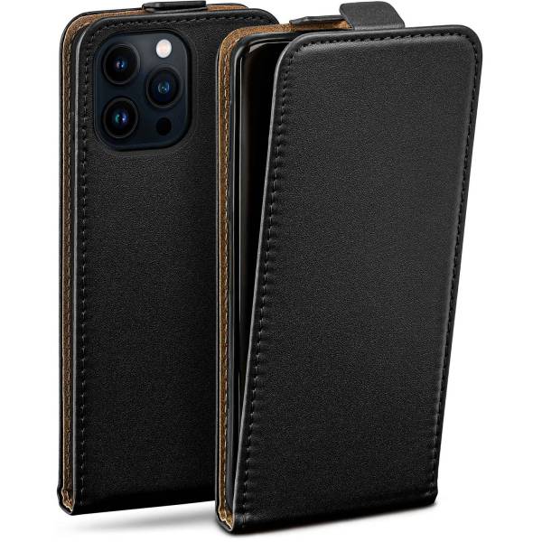 moex Flip Case iPhone 14 Pro Klapphülle Leder