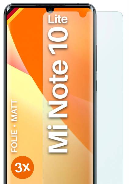 moex FlexProtect Matt für Xiaomi Mi Note 10 Lite – Anti Reflex Schutzfolie für besten Displayschutz, Matt