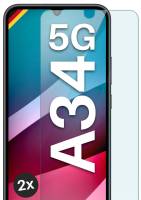 moex ShockProtect Klar für Samsung Galaxy A34 5G – Panzerglas für kratzfesten Displayschutz, Ultra klar