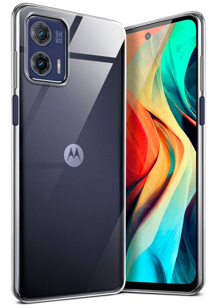 moex Aero Case für Motorola Moto G73 5G – Durchsichtige Hülle aus Silikon, Ultra Slim Handyhülle