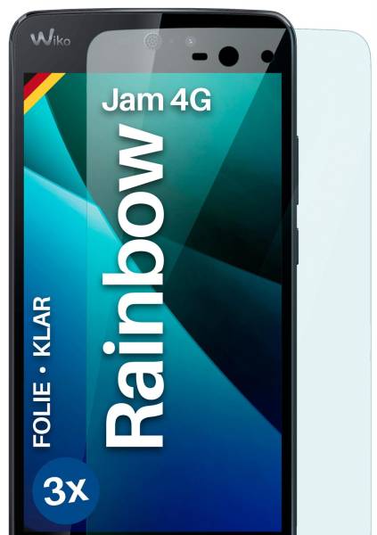 moex FlexProtect Klar für Wiko Rainbow Jam 4G – Schutzfolie für unsichtbaren Displayschutz, Ultra klar