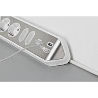 brennenstuhl Eck-Steckdosenleiste – 4x Schutzkontakt, 2x Euro und 2x USB Ladebuchsen, estilo Serie
