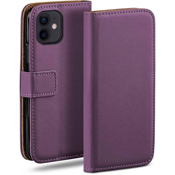moex Book Case für iPhone 12 Klapphülle mit Kartenfach