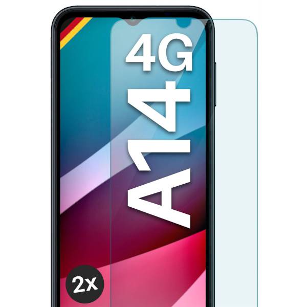 moex ShockProtect Klar für Samsung Galaxy A14 (4G) – Panzerglas für kratzfesten Displayschutz, Ultra klar