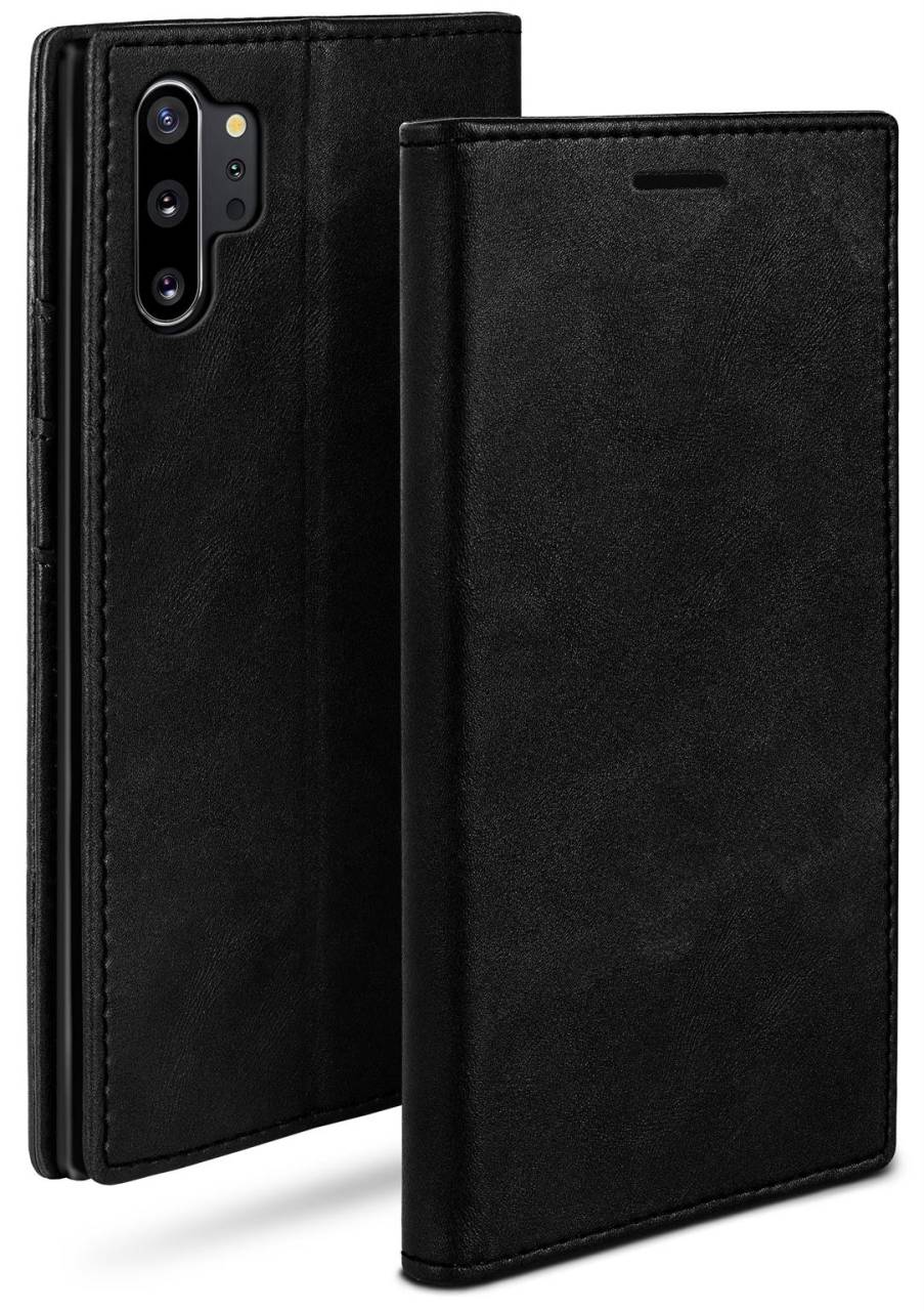 moex Casual Case für Samsung Galaxy Note 10 Plus 5G – 360 Grad Schutz Booklet, PU Lederhülle mit Kartenfach