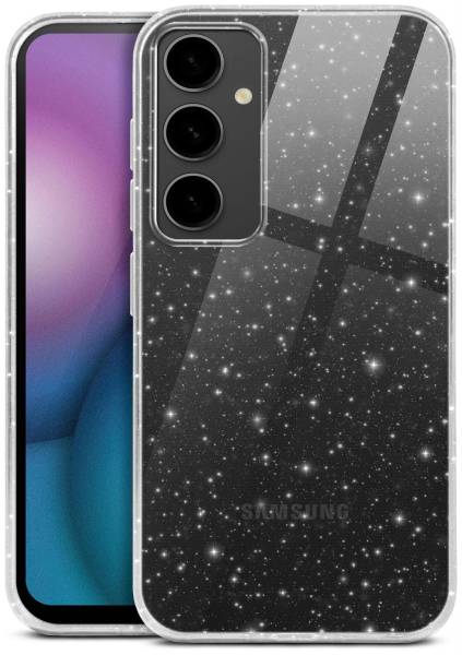 moex® Sparky Case für Samsung Galaxy S23 FE – Stylische Glitzer Hülle, ultra slim Handyhülle, durchsichtig