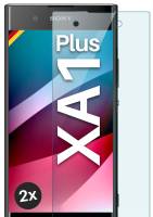 moex ShockProtect Klar für Sony Xperia XA1 Plus – Panzerglas für kratzfesten Displayschutz, Ultra klar