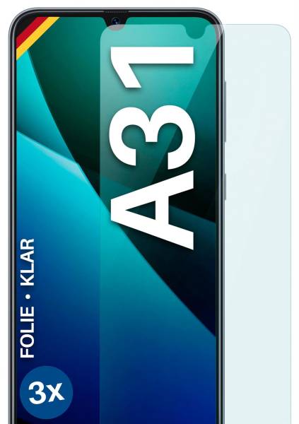 moex FlexProtect Klar für Samsung Galaxy A31 – Schutzfolie für unsichtbaren Displayschutz, Ultra klar