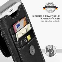 ONEFLOW Zeal Case für Motorola Moto G7 – Handy Gürteltasche aus PU Leder mit Kartenfächern