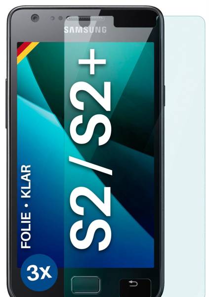 moex FlexProtect Klar für Samsung Galaxy S2 Plus – Schutzfolie für unsichtbaren Displayschutz, Ultra klar