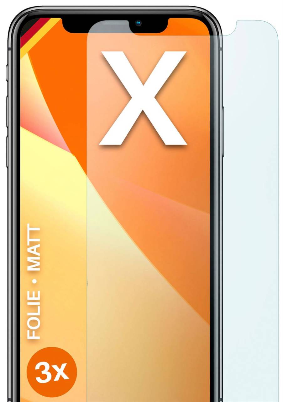moex FlexProtect Matt für Apple iPhone X – Anti Reflex Schutzfolie für besten Displayschutz, Matt