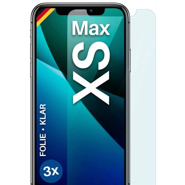 moex FlexProtect Klar für Apple iPhone XS Max – Schutzfolie für unsichtbaren Displayschutz, Ultra klar