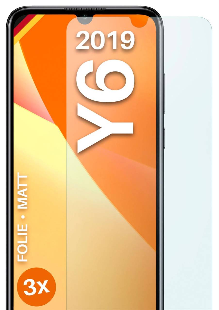 moex FlexProtect Matt für Huawei Y6 (2019) – Anti Reflex Schutzfolie für besten Displayschutz, Matt