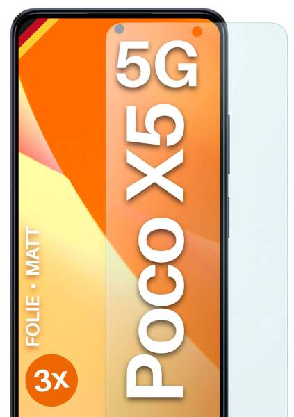 moex FlexProtect Matt für Xiaomi Poco X5 5G – Anti Reflex Schutzfolie für besten Displayschutz, Matt