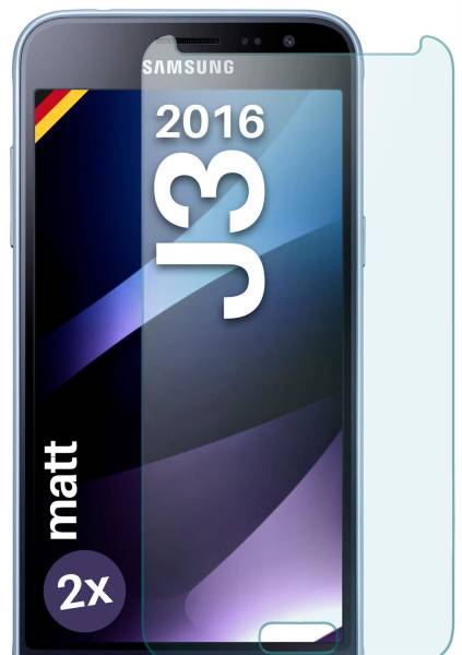 moex ShockProtect Matt für Samsung Galaxy J3 (2016) – Panzerglas für kratzfesten Displayschutz, Anti Reflex