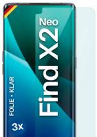 moex FlexProtect Klar für Oppo Find X2 Neo – Schutzfolie für unsichtbaren Displayschutz, Ultra klar
