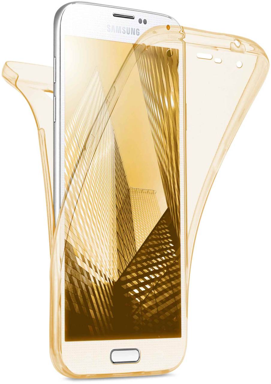 moex Double Case für Samsung Galaxy S5 Neo – 360 Grad Hülle aus Silikon, Rundumschutz beidseitig