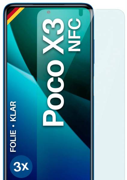 moex FlexProtect Klar für Xiaomi Poco X3 NFC – Schutzfolie für unsichtbaren Displayschutz, Ultra klar