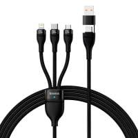 Baseus Flash Series II – Multifunktionales USB-Kabel, USB-C/Lightning/Micro-USB, 1,2 Meter