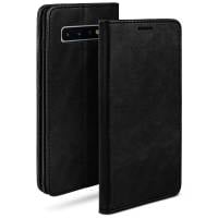 moex Casual Case für Samsung Galaxy S10 – 360 Grad Schutz Booklet, PU Lederhülle mit Kartenfach