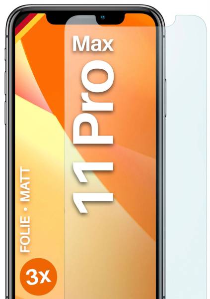 moex FlexProtect Matt für Apple iPhone 11 Pro Max – Anti Reflex Schutzfolie für besten Displayschutz, Matt