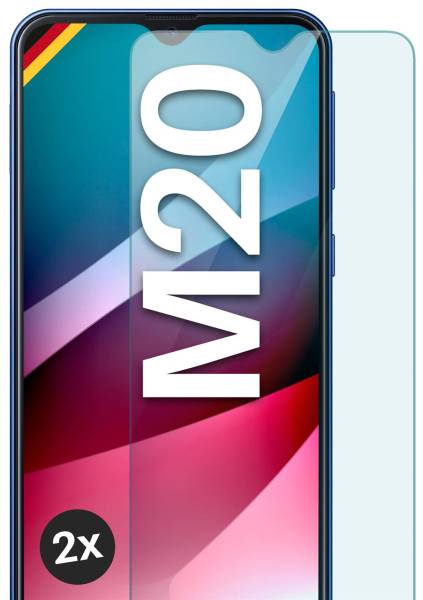 moex ShockProtect Klar für Samsung Galaxy M20 – Panzerglas für kratzfesten Displayschutz, Ultra klar