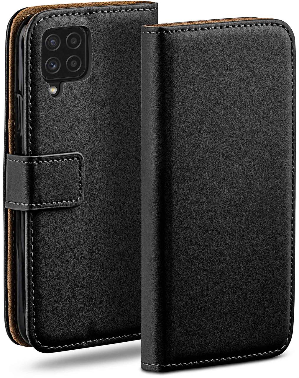 moex Book Case für Samsung Galaxy A22 (4G) – Klapphülle aus PU Leder mit Kartenfach, Komplett Schutz