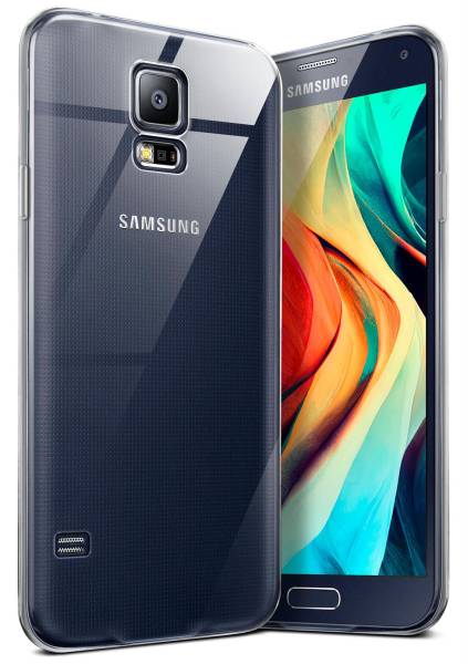 moex Aero Case für Samsung Galaxy S5 Neo – Durchsichtige Hülle aus Silikon, Ultra Slim Handyhülle