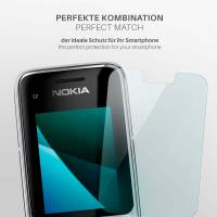 moex FlexProtect Klar für Nokia C2-01 – Schutzfolie für unsichtbaren Displayschutz, Ultra klar
