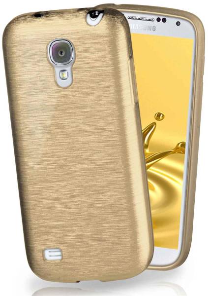 moex Brushed Case für Samsung Galaxy S4 – Silikon Handyhülle, Backcover in Aluminium Optik