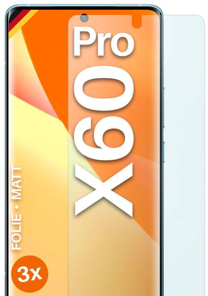 moex FlexProtect Matt für vivo X60 Pro – Anti Reflex Schutzfolie für besten Displayschutz, Matt