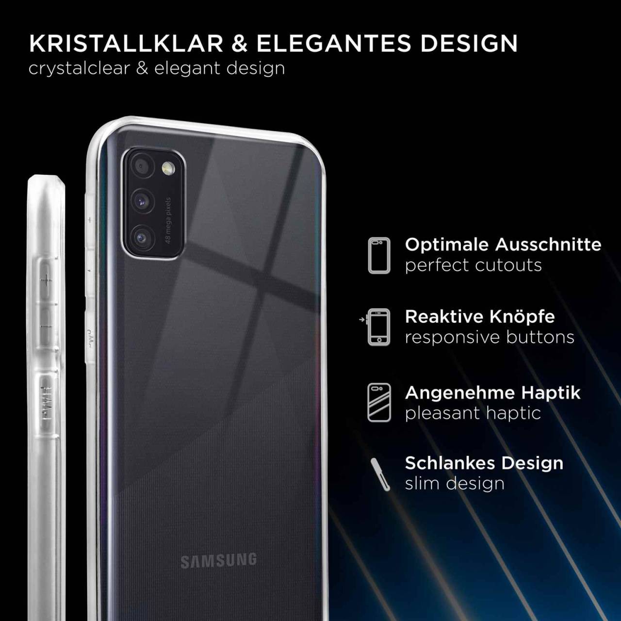 ONEFLOW Clear Case für Samsung Galaxy S20 FE 5G – Transparente Hülle aus Soft Silikon, Extrem schlank