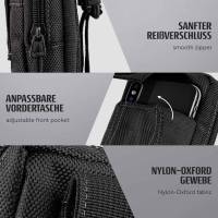 ONEFLOW Survival Case für Samsung Galaxy M51 – Handy Gürteltasche aus Oxford Nylon mit Karabiner