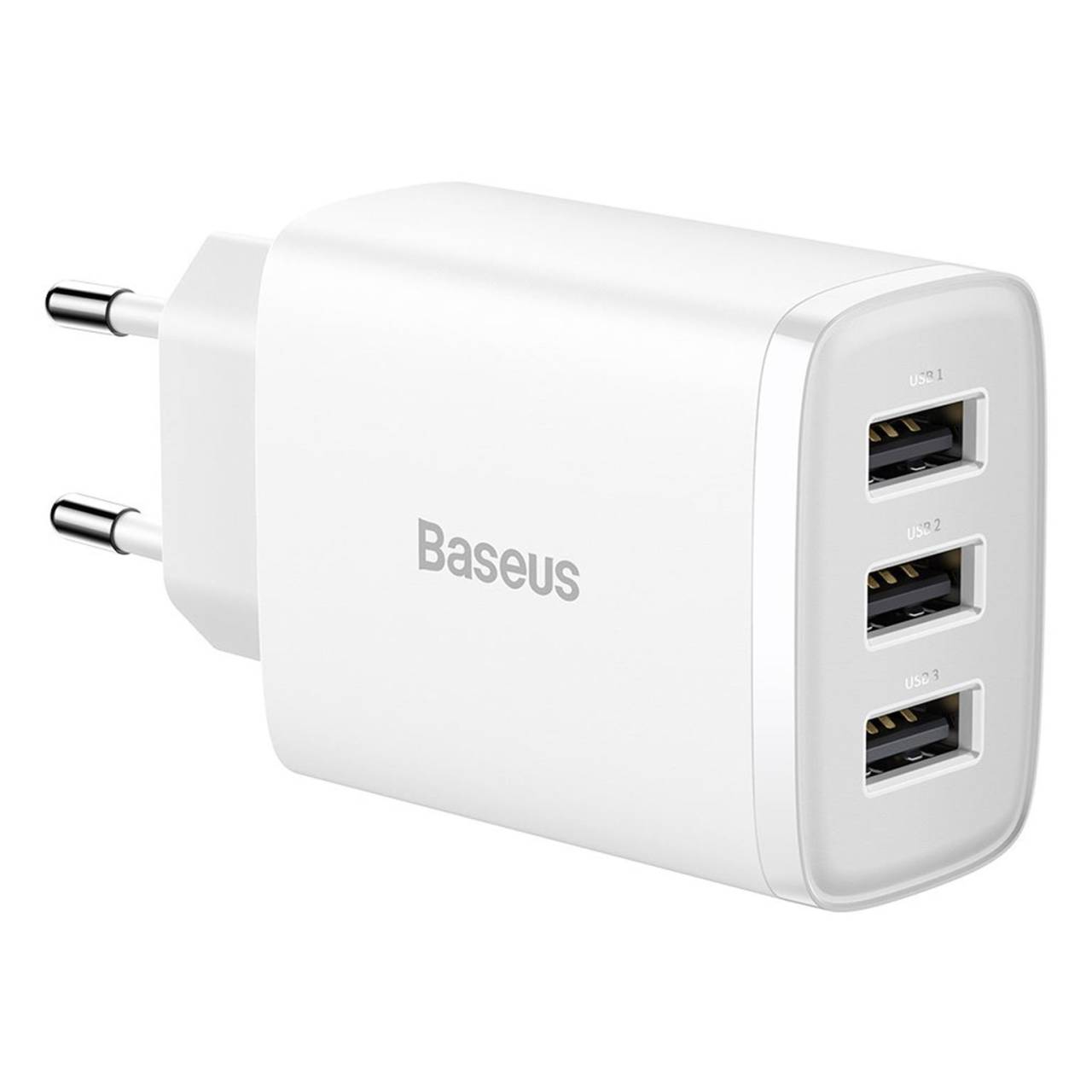 Baseus Netzteil – 3x USB-A Ladegerät für Smartphones und andere Geräte, Compact Serie, 17W