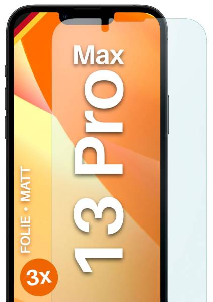 moex FlexProtect Matt für Apple iPhone 13 Pro Max – Anti Reflex Schutzfolie für besten Displayschutz, Matt