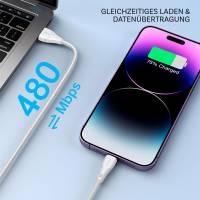 Joyroom Ladekabel – USB A auf Lightning für iPhone und iPad, Schnellladekabel Surpass Serie, Nylon, Länge 1,2m