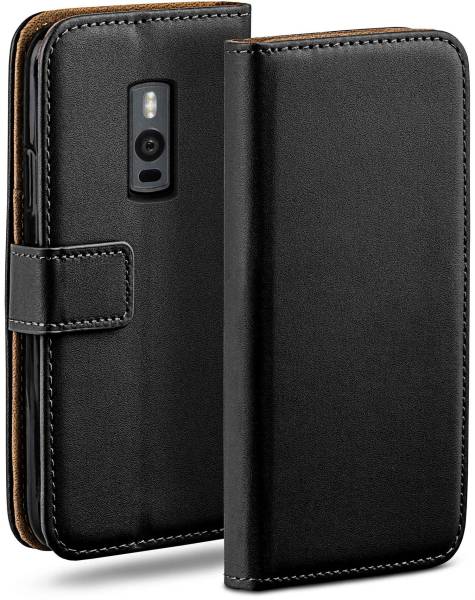 moex Book Case für OnePlus 2 – Klapphülle aus PU Leder mit Kartenfach, Komplett Schutz