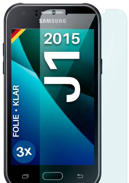 moex FlexProtect Klar für Samsung Galaxy J1 (2015) – Schutzfolie für unsichtbaren Displayschutz, Ultra klar