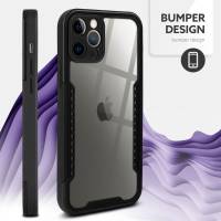 ONEFLOW Vanguard Case für Apple iPhone 12 Pro Max – Stoßfeste Hybrid Schutzhülle mit klarer Rückseite