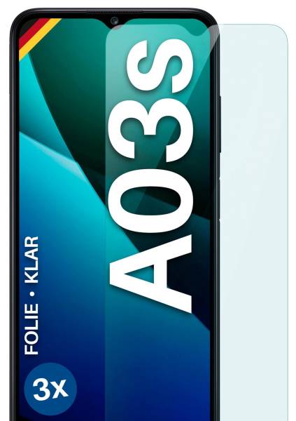 moex FlexProtect Klar für Samsung Galaxy A03s – Schutzfolie für unsichtbaren Displayschutz, Ultra klar