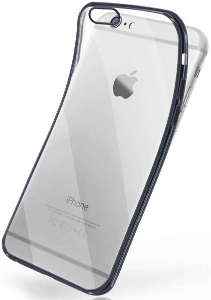 moex Chrome Case für Apple iPhone 6s – Handy Bumper mit Chrom Rand – Transparente Hülle